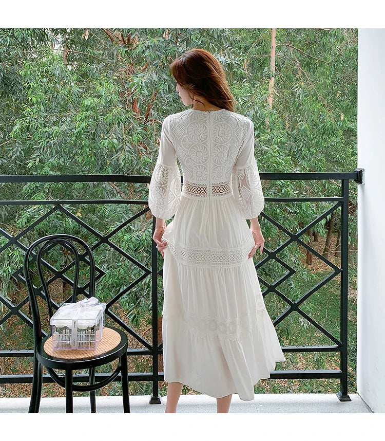 Women Summer Boho Lace Dresses