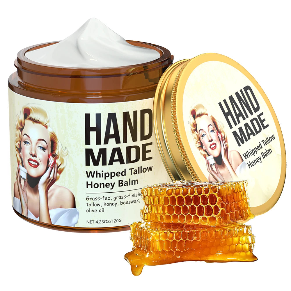 ENVISHA Handmade Skin Care Honey Whipped Tallow Face Cream
