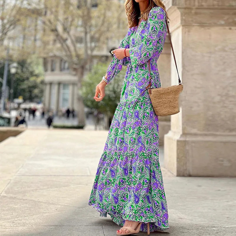 Summer Boho Print Casual Dress