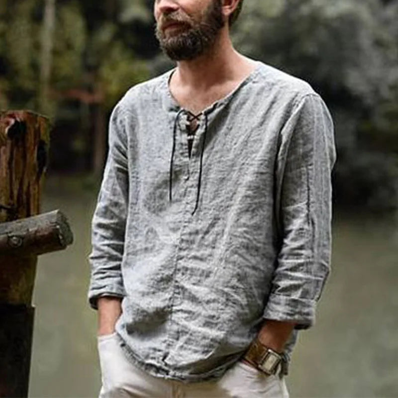 Men Shirts Hooded Solid Color