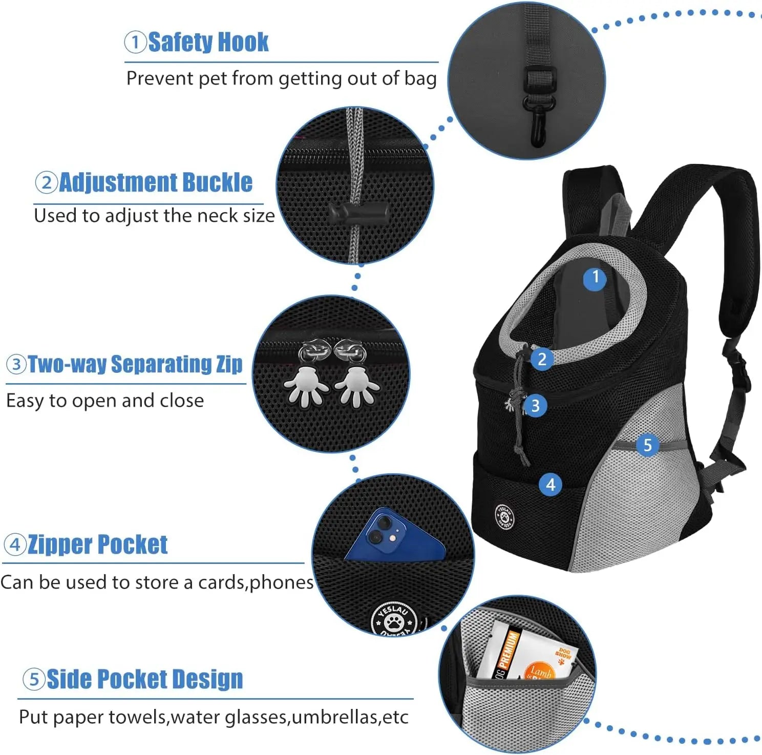 Outdoor Pet Dog Carrier Backpack Breathable Camouflage