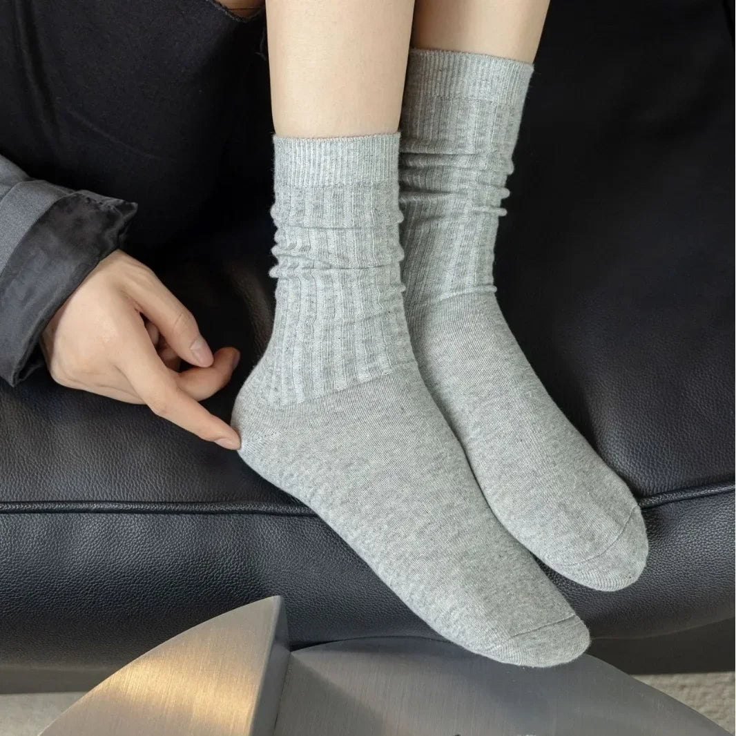Women Socks Casual Fashion Solid Color