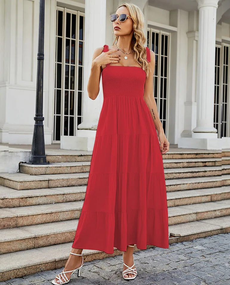 Fashion Bohemian Style Print Beach Dress
