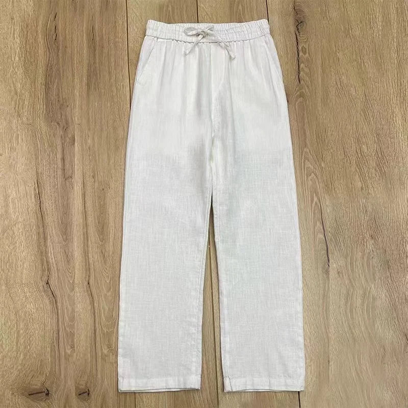 Boho Cotton Linen Pants for Men New Summer Lightweight Loose Fit