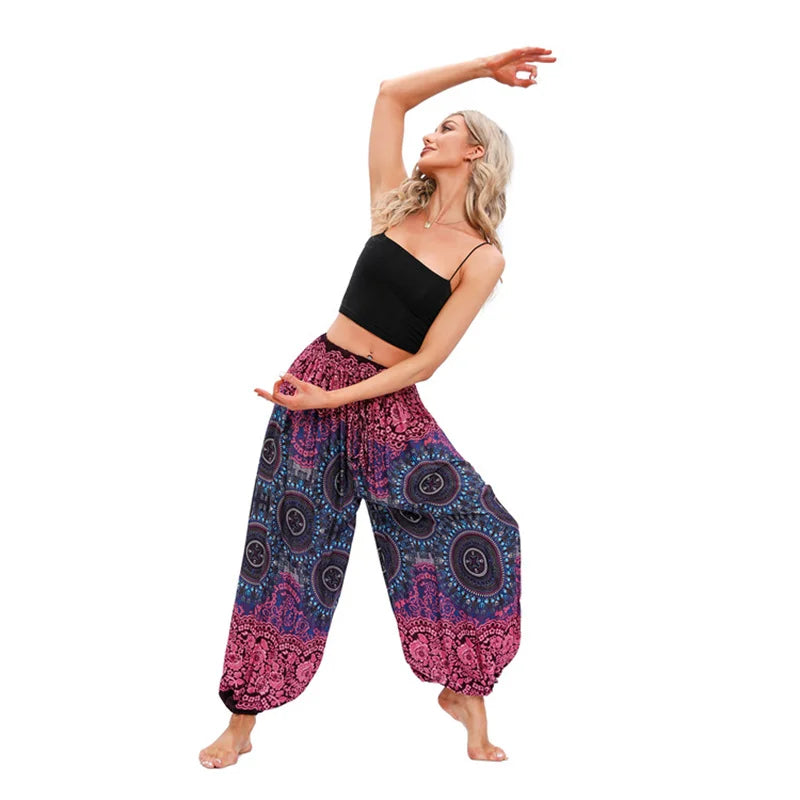 Boho Yoga Pants Women Hippie Harem