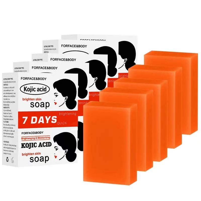 5Pcs Turmeric Soap Lemon Acids Handmade Soap Kojic acid soap