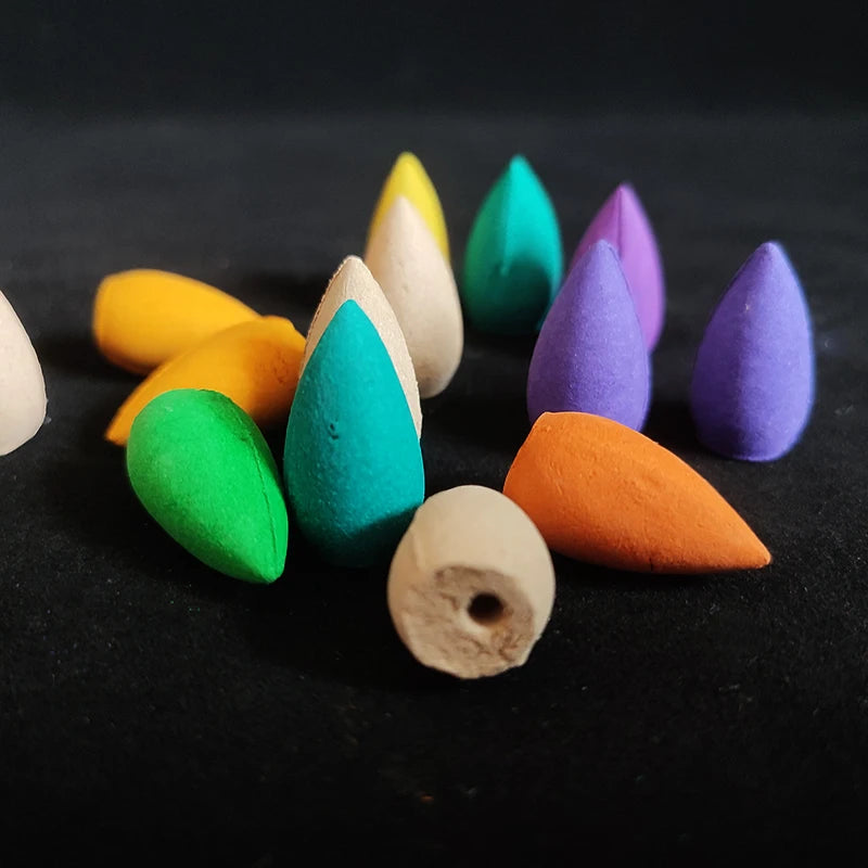 50pcs/bag Natural Waterfall Incense Cones Reflux Tower