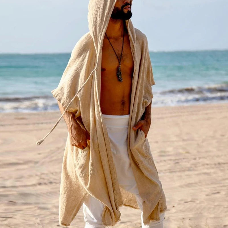 Bohemian Retro Mens Long Smock Cloaks