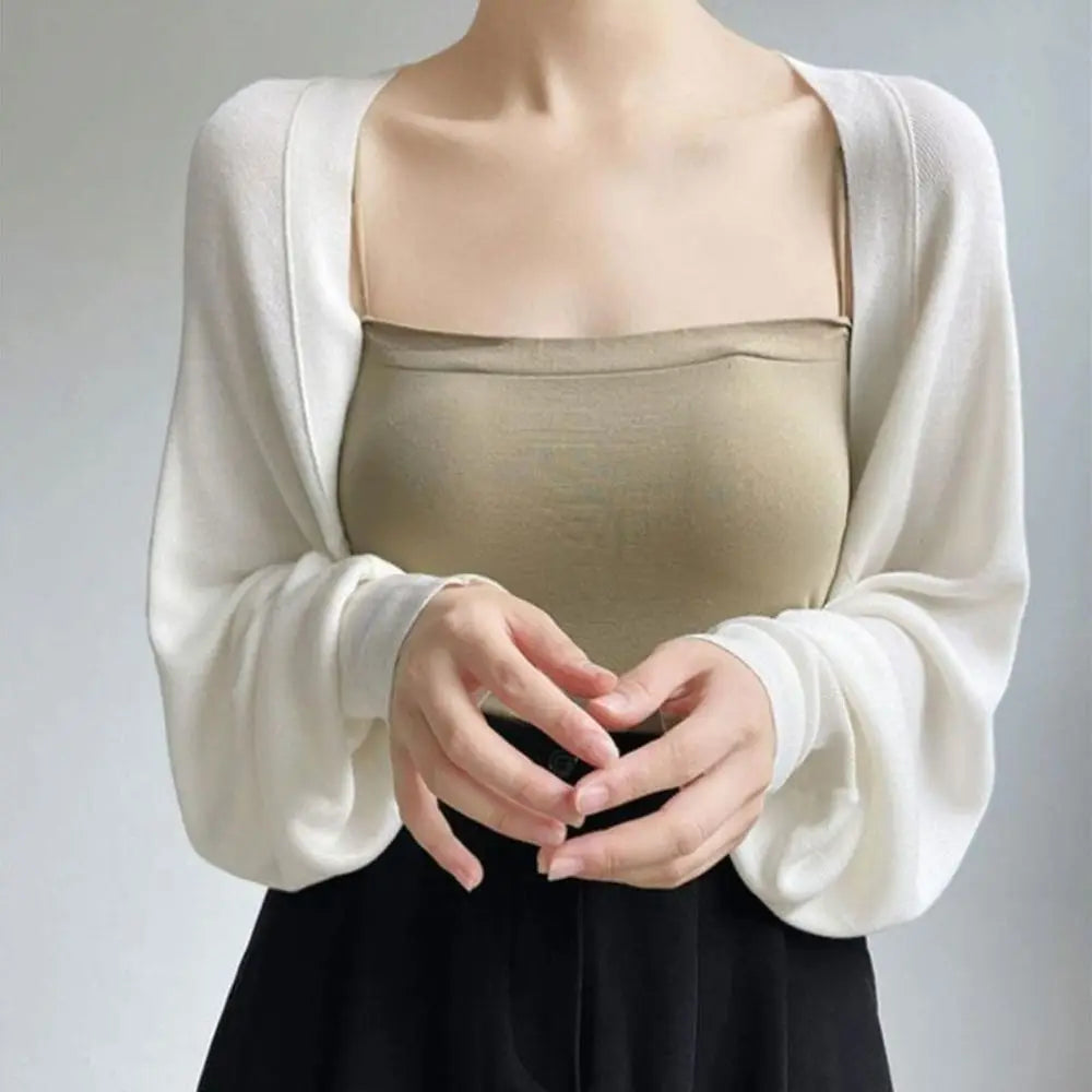 Fashion Summer Thin Knit Shawl Long Sleeve