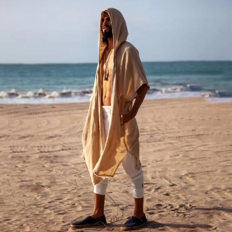 Bohemian Retro Mens Long Smock Cloaks