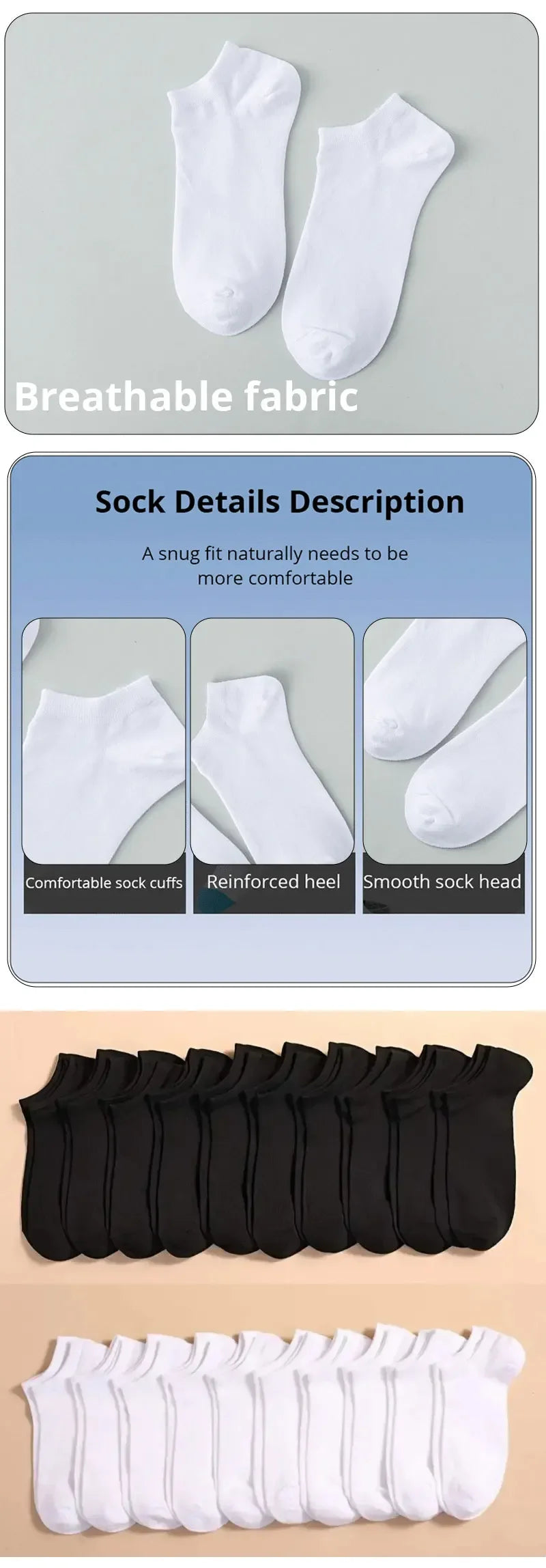 Unisex Casual Boat Socks