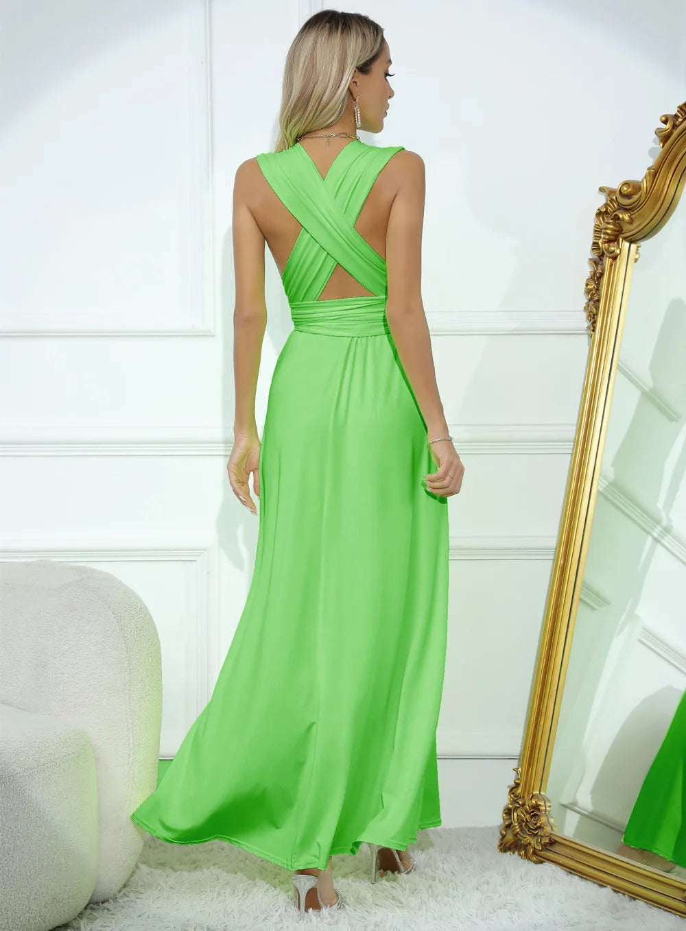 Women Dresses Multiway Wrap Convertible Boho Maxi Dress