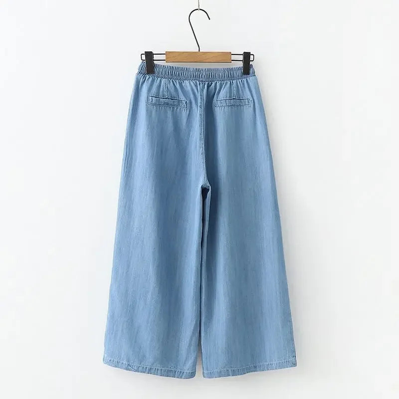 Women's Pants Summer Drawstring Wide-leg Pants