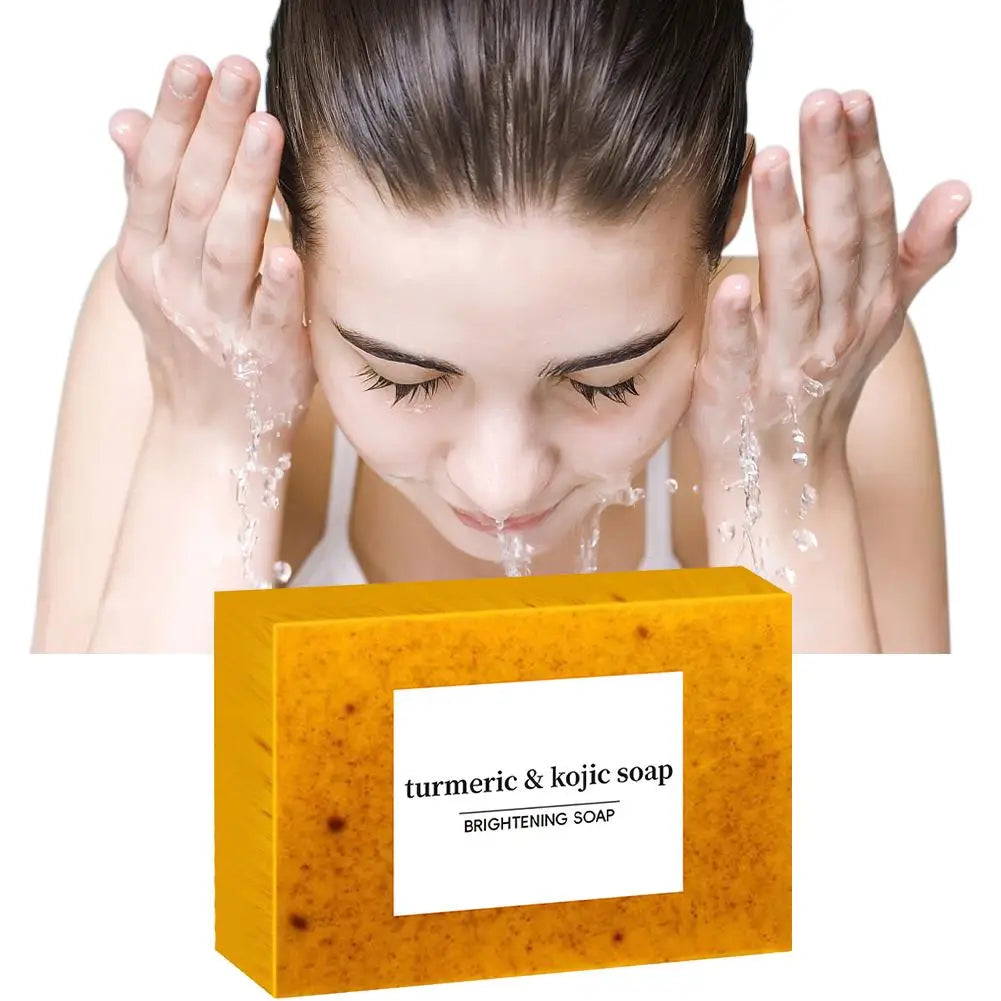 100g Turmeric Hand Made Soap, Lemon Kojic Acid Soap, Shower and Facial Soap