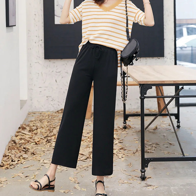 Women Ankle-Length Wide Leg Pant