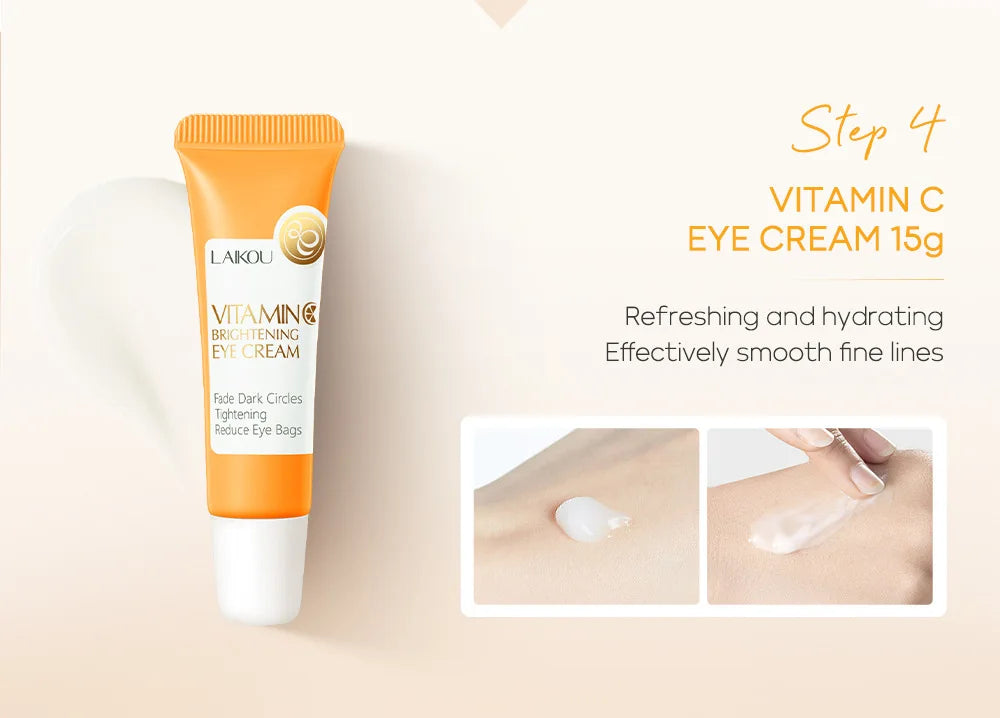5 Pieces Vitamin C Skincare Set  Moisturizing Face Serum Brighten Cream