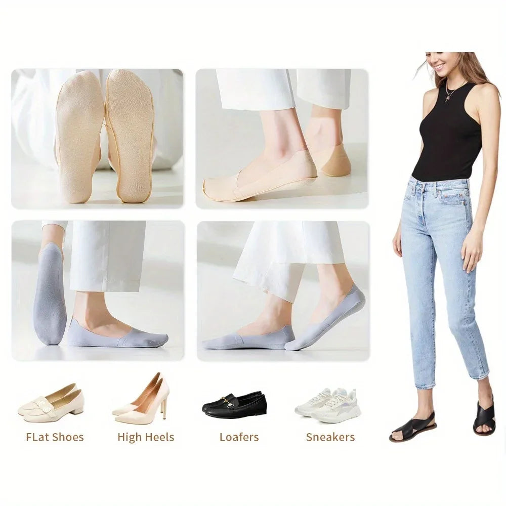 Womens No-Show Socks 5-8 Pairs