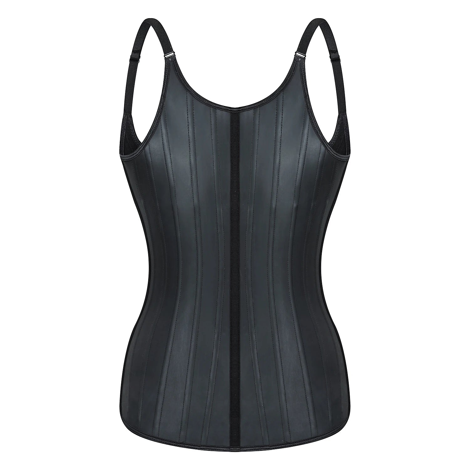 Plus Size Women Adjustable Strap  Latex Waist Trainer 25 Steel Bones Vest Cincher Under bust Corset