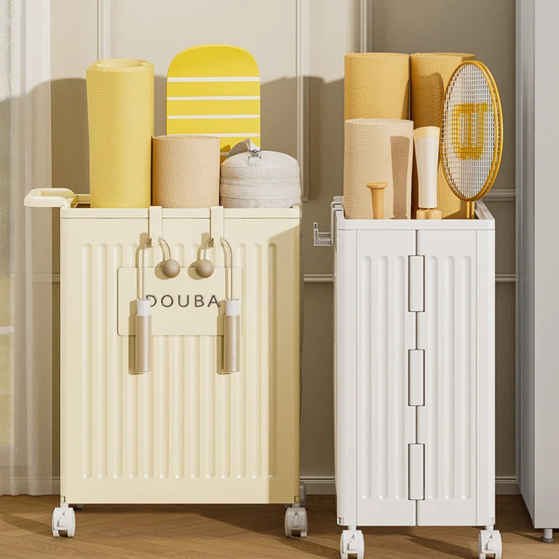 Yoga Mat Folding Storage With Wheels