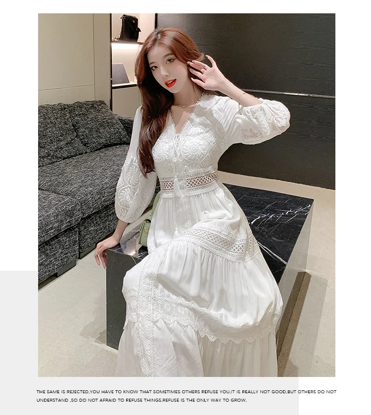 Women Summer Boho Lace Dresses