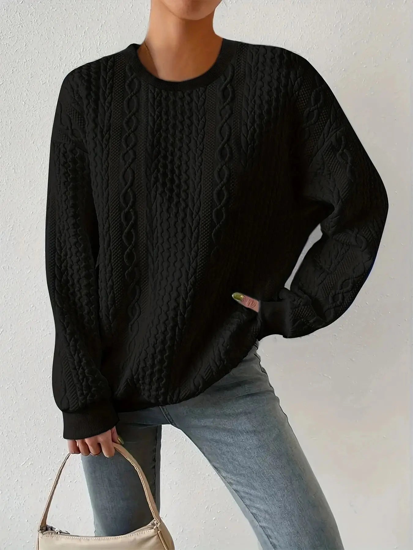 Women's Fashion Crew Neck Long Sleeve Sweatshirt