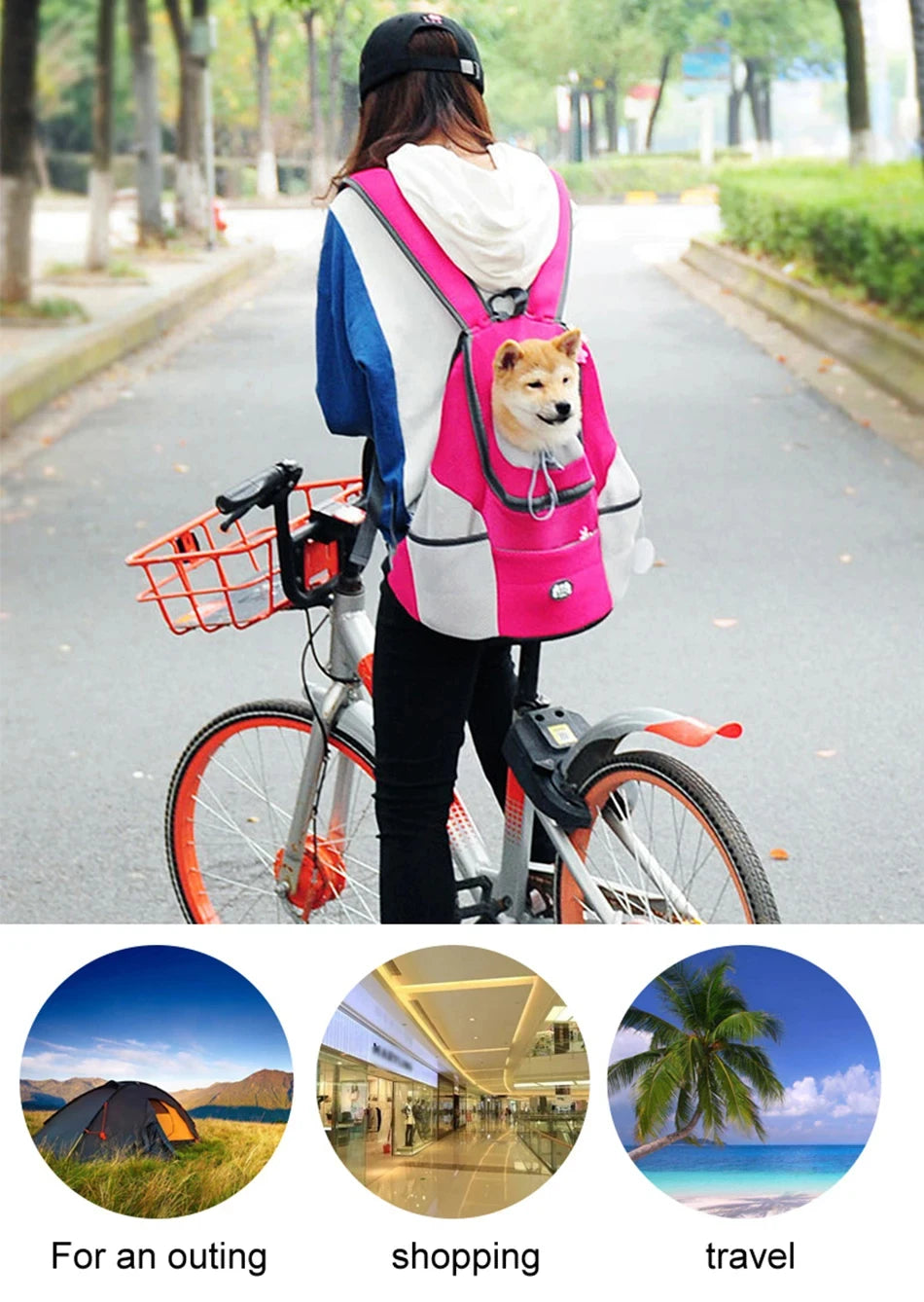 Outdoor Pet Dog Carrier Backpack Breathable Camouflage