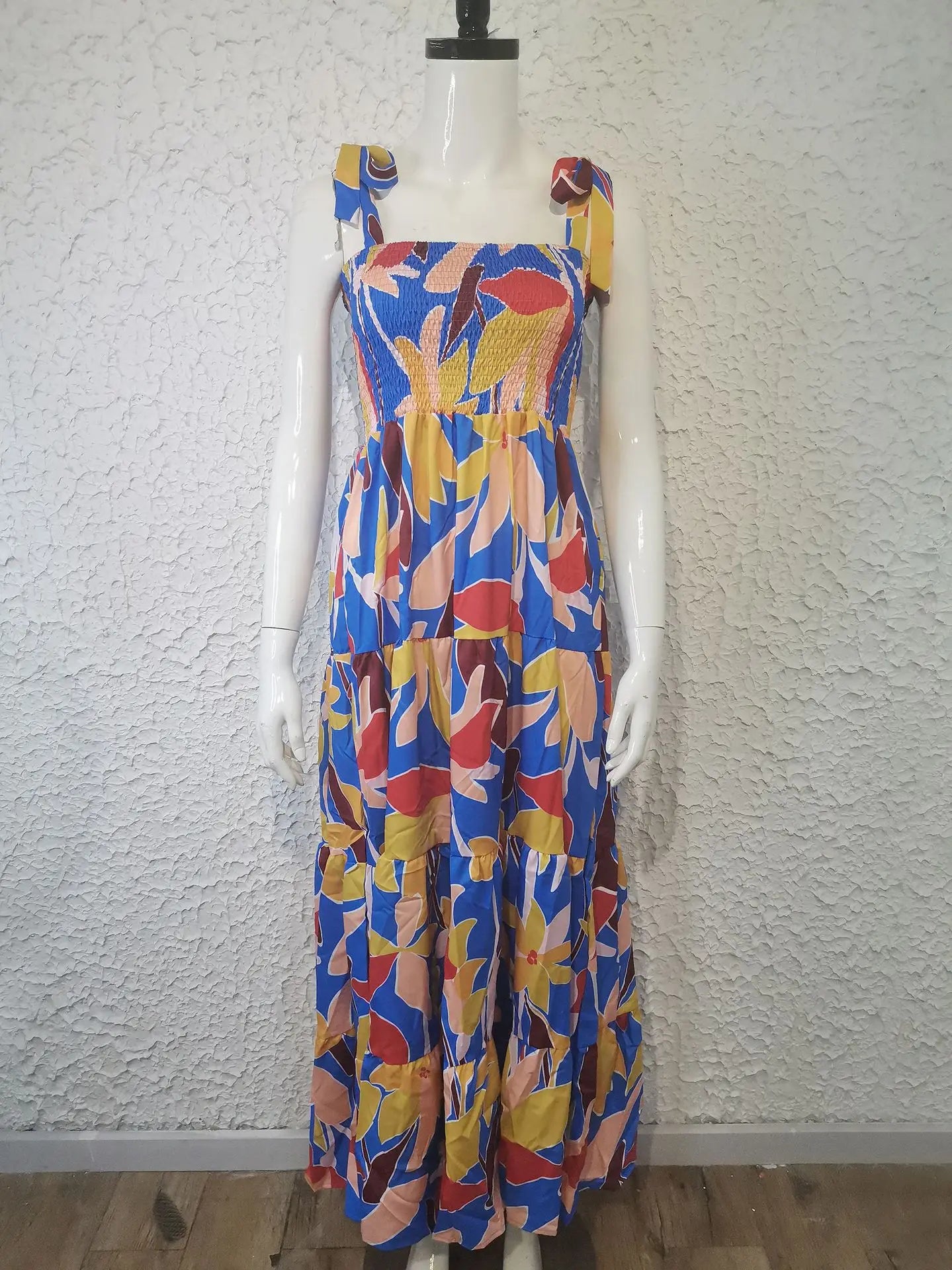 Fashion Bohemian Style Print Beach Dress