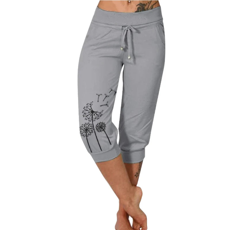 Fashion Mid-calf Lady Capri Pants