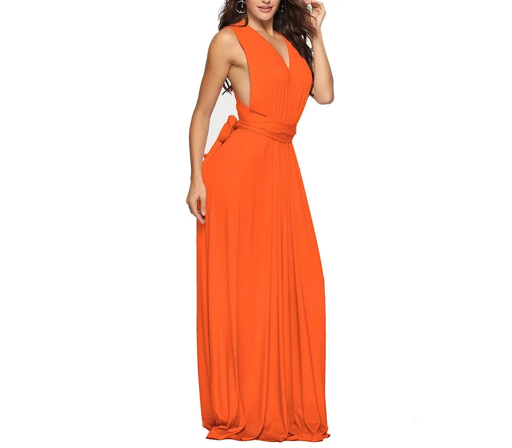 Women Dresses Multiway Wrap Convertible Boho Maxi Dress