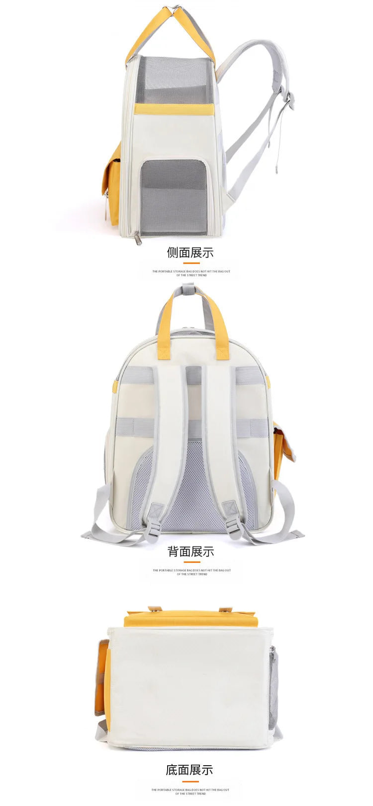 Portable Breathable Backpack for Carrying Pet Cats and Small Dogs