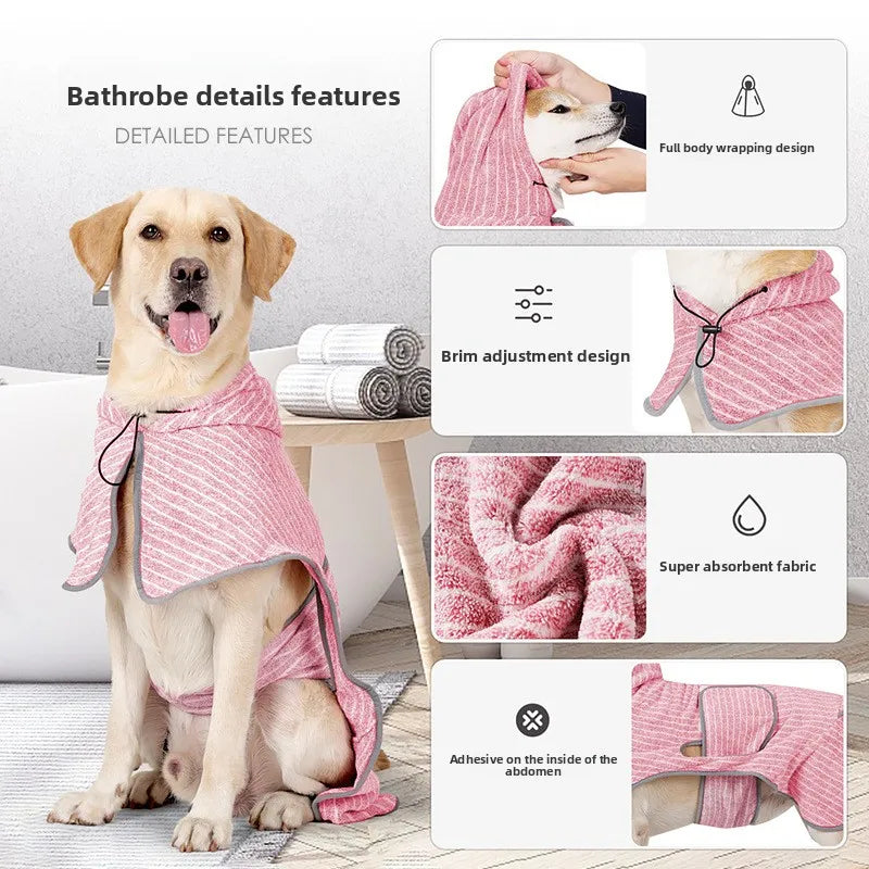 1PC New Pet Cleaning Products Dog Bathrobes Large Dog