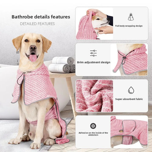 1PC New Pet Cleaning Products Dog Bathrobes Large Dog