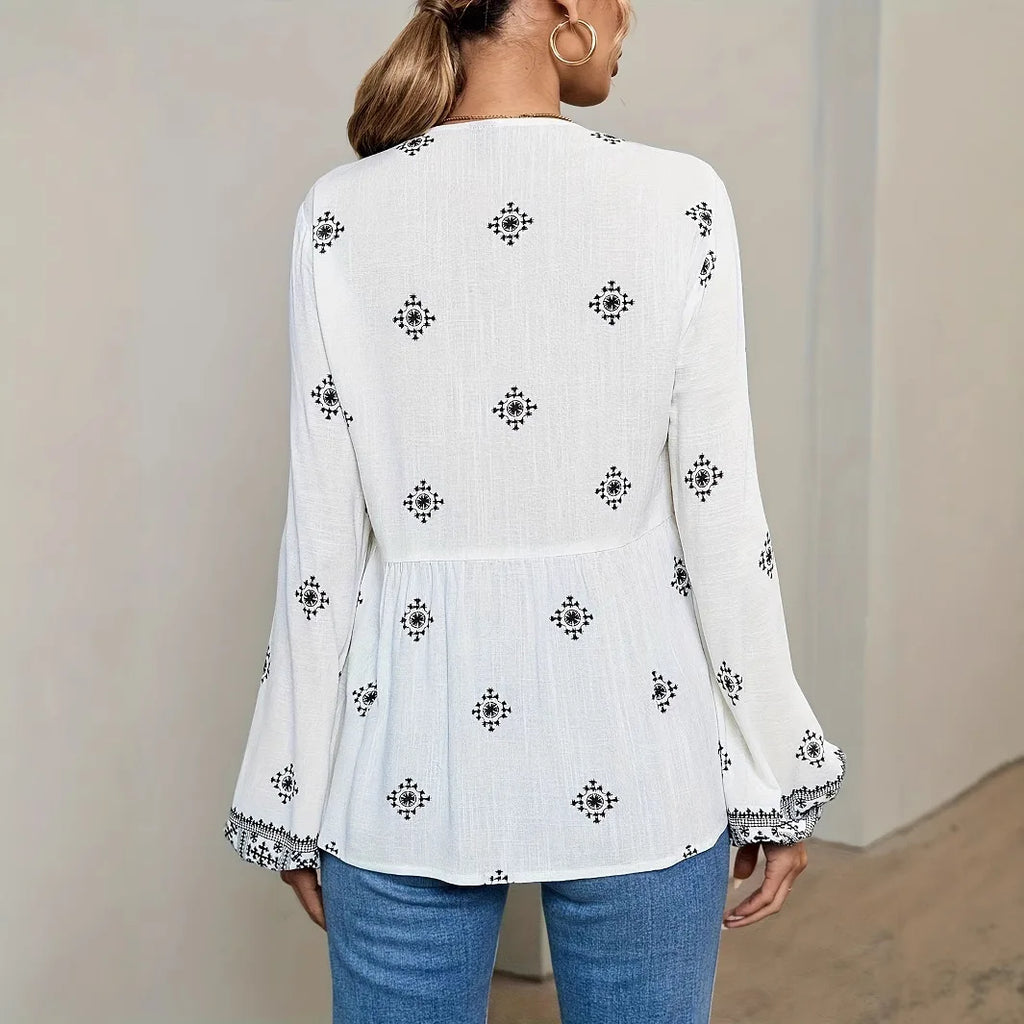 Boho Long-sleeve Blouses For Women