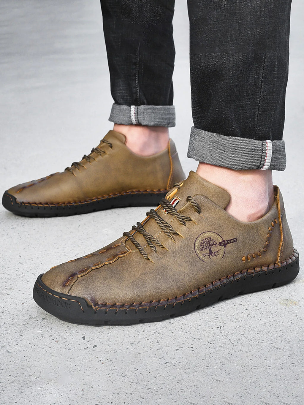 Men's Fashionable Retro Hand-Stitched Casual Shoes