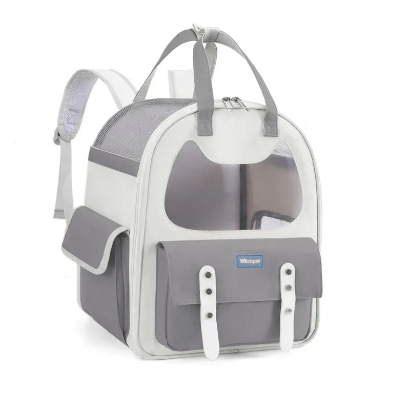 Portable Breathable Backpack for Carrying Pet Cats and Small Dogs