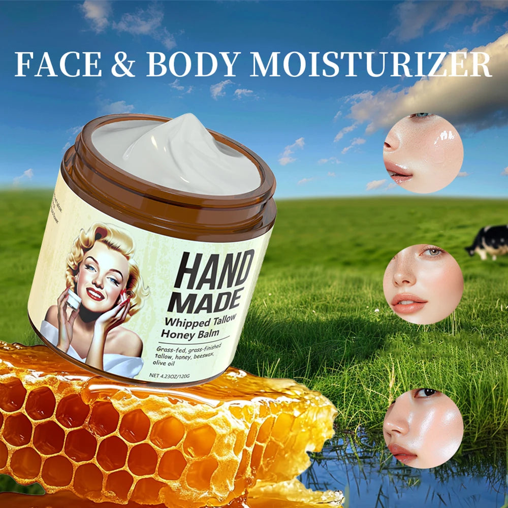 ENVISHA Handmade Skin Care Honey Whipped Tallow Face Cream
