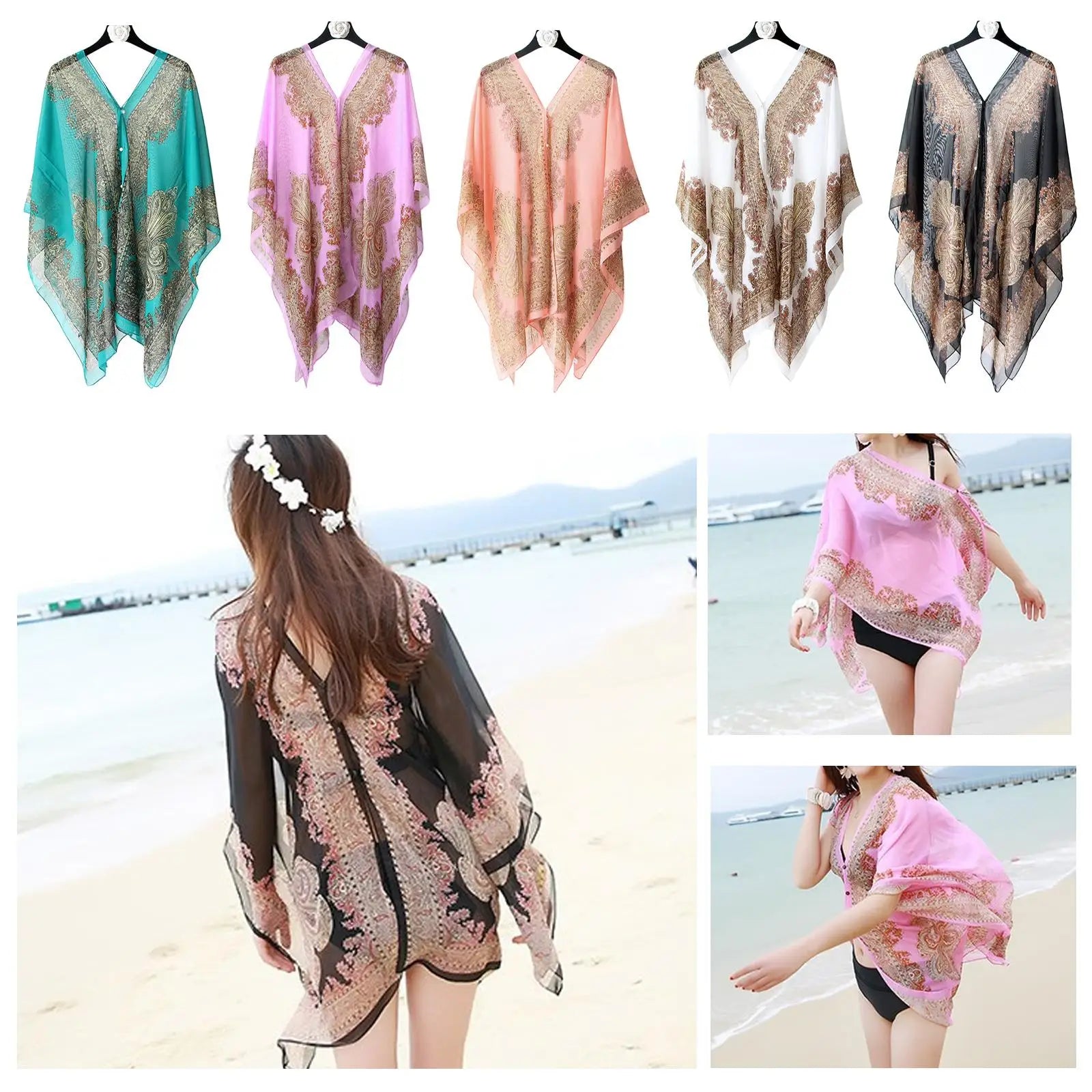 2026 Women Summer Chiffon Sun Protection Shawl