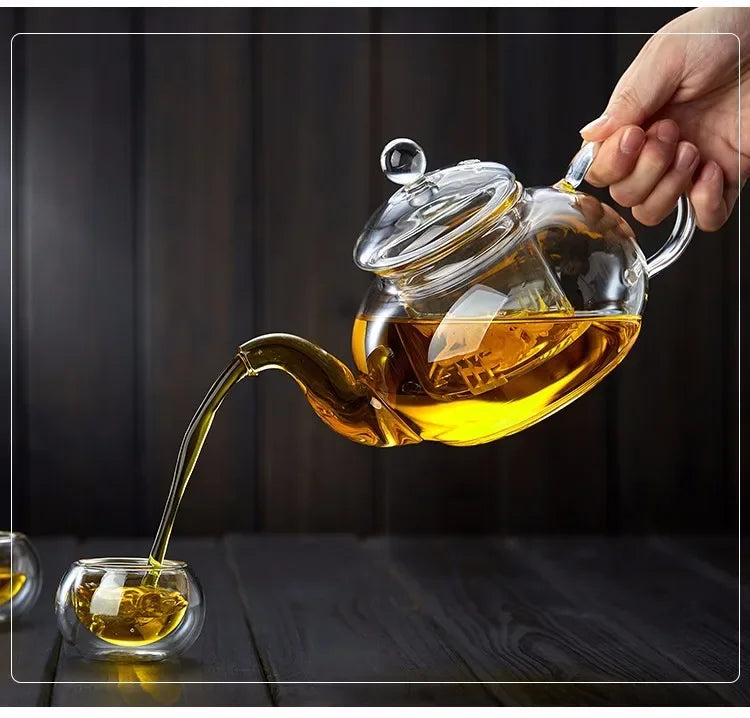 Filterable Glass Teapot Heat-resistant
