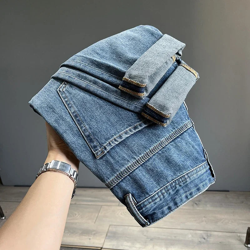 New Frayed Jeans Men Baggy