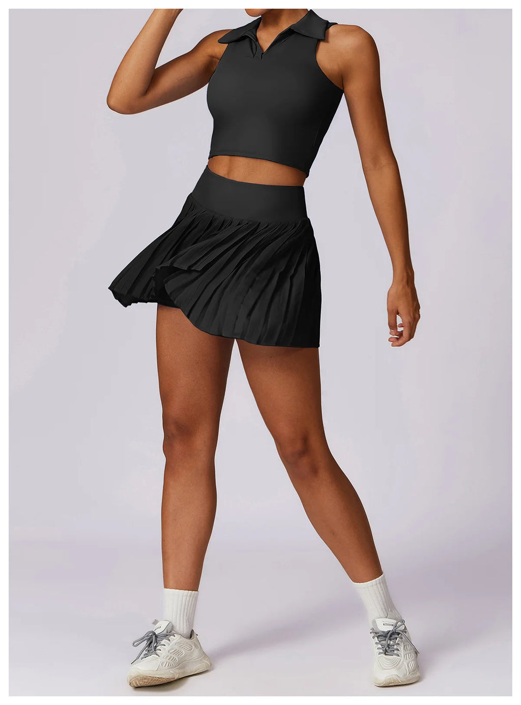 Women Dance Gym Workout Fitness Solid Sports Skirts