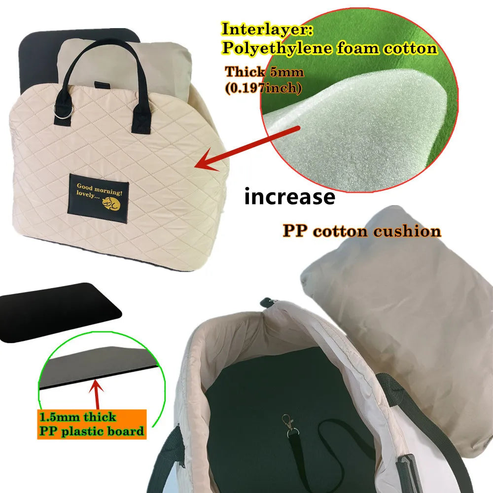 Car mounted dog kennel cat crossbody bag handbag