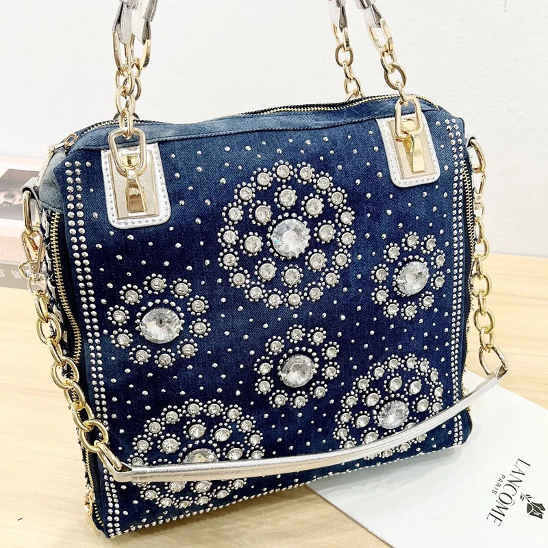 Denim jean casual women handbags