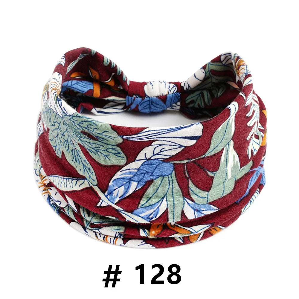 Boho Headbands for Women Cotton Wide Head Bands Stretch