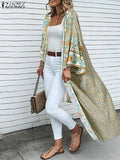 Spring Bohemian Cardigans ZANZEA Floral Printed Shirts Kimono