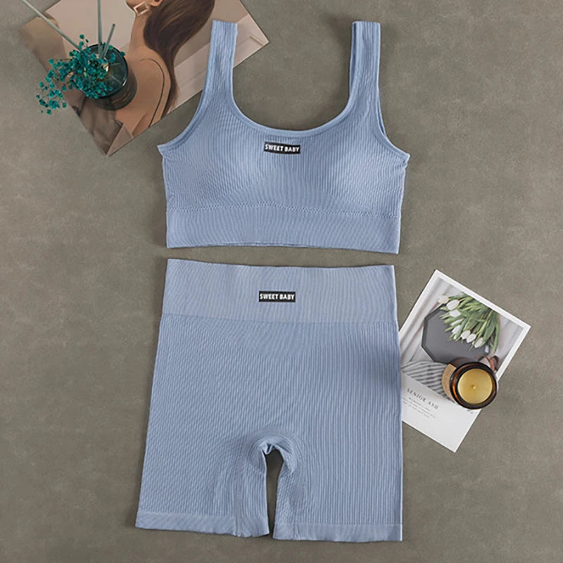 Women Seamless Yoga Set Fitness Workout Suits