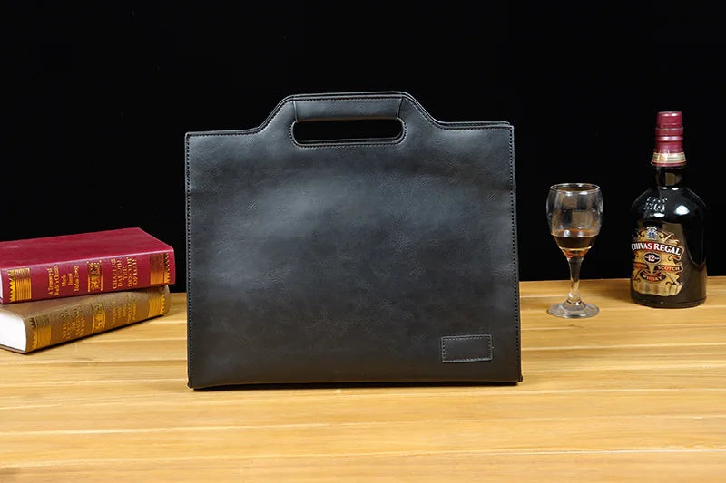 Vintage Leather Men's Tote Shoulder Bag