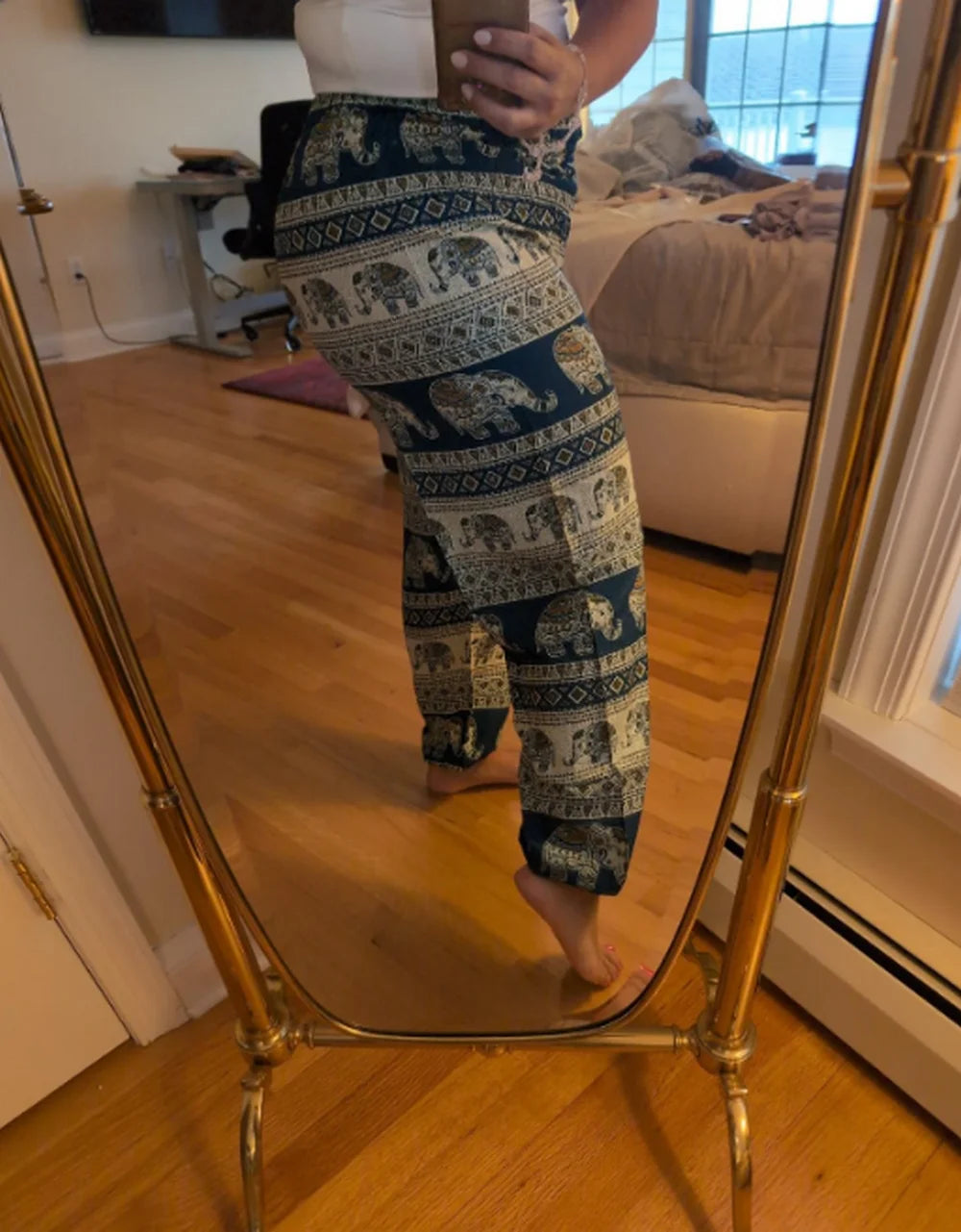 Boho Yoga Pants Wide Leg Women Harem Bohemian  Vintage Print