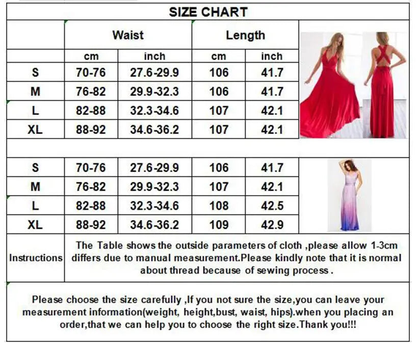 Women Dresses Multiway Wrap Convertible Boho Maxi Dress