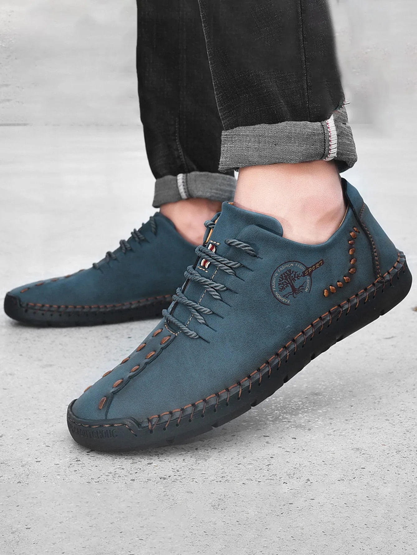 Men's Fashionable Retro Hand-Stitched Casual Shoes