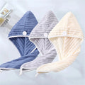 3pcs Premium Hair Drying Cap Soft Absorbent Quick-Drying Microfiber Hair Towel